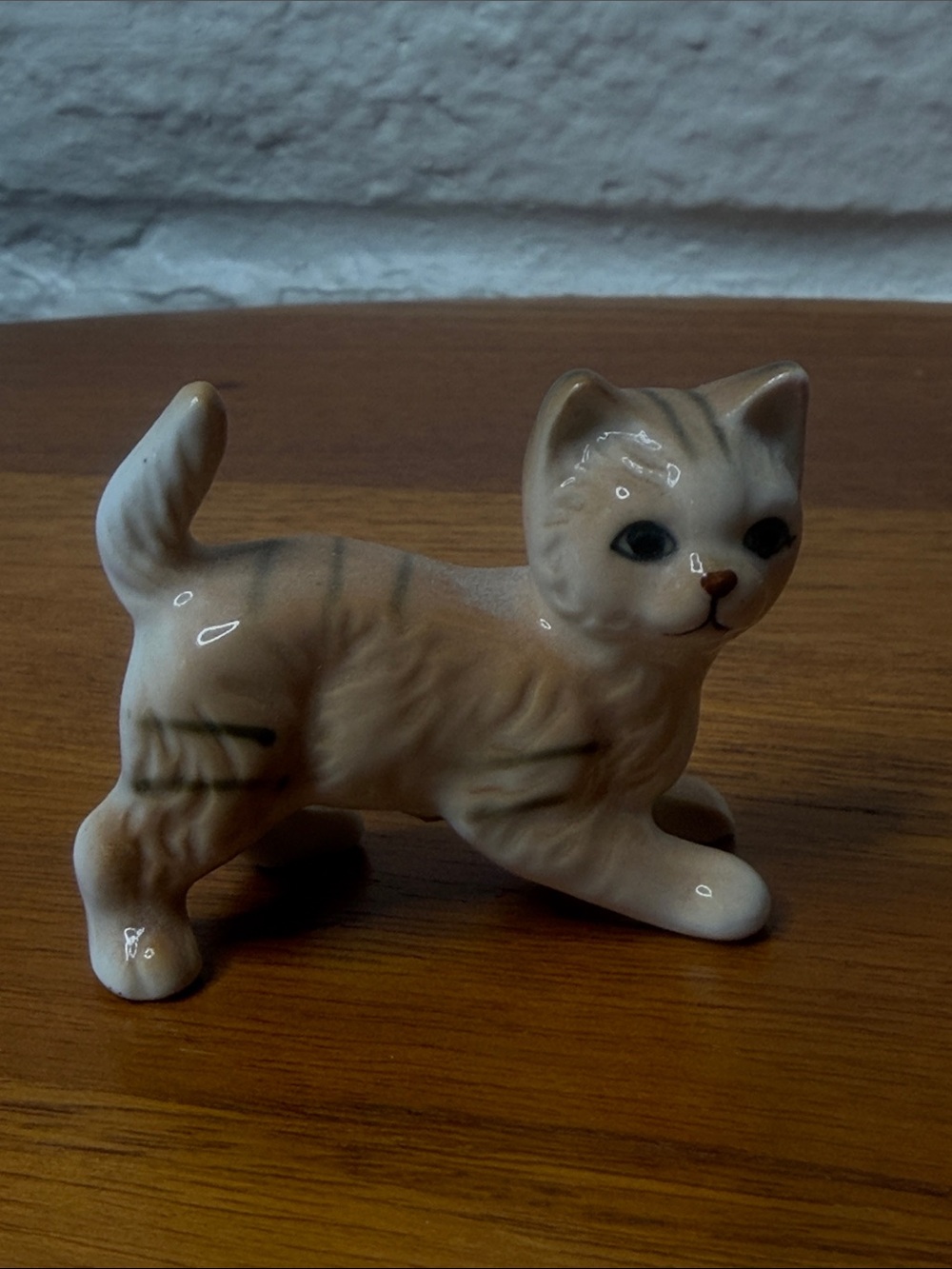 Vintage Bone China Japan Cat Kitten Kitty Trinket Figurine
